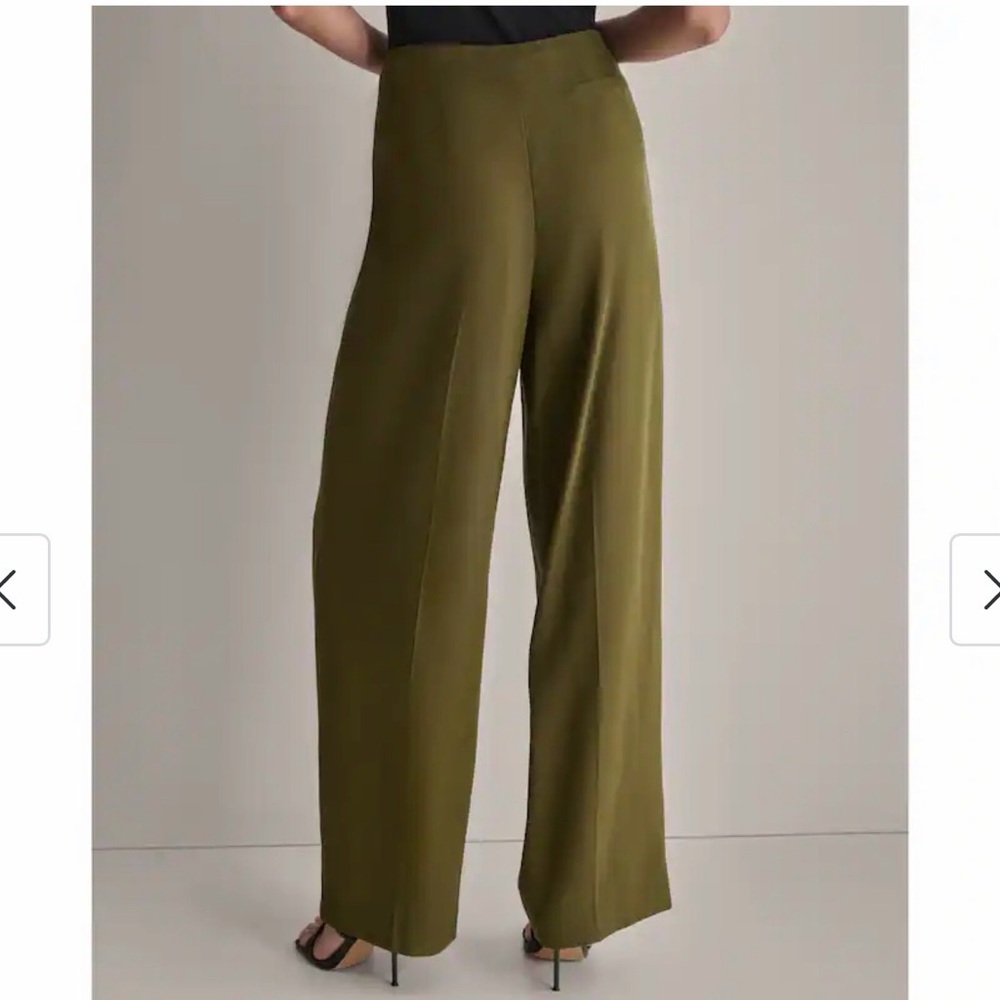 DKNY Olive Wide-Leg Women's Pants - Picture 3 of 4